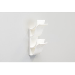 Wieszak na 2 grzebienie biały